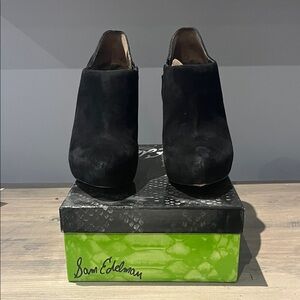 Sam Edelman Black Ankle Heels Black Suede Size 10 M